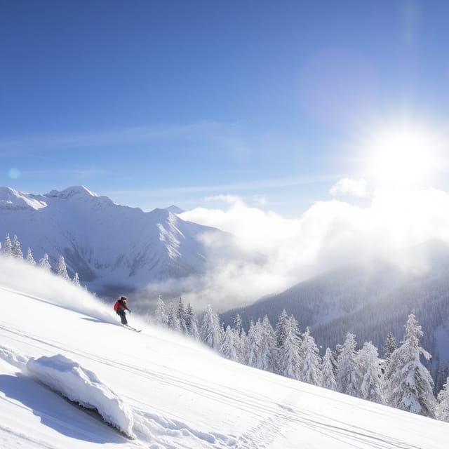 powder skiing in gulmarg